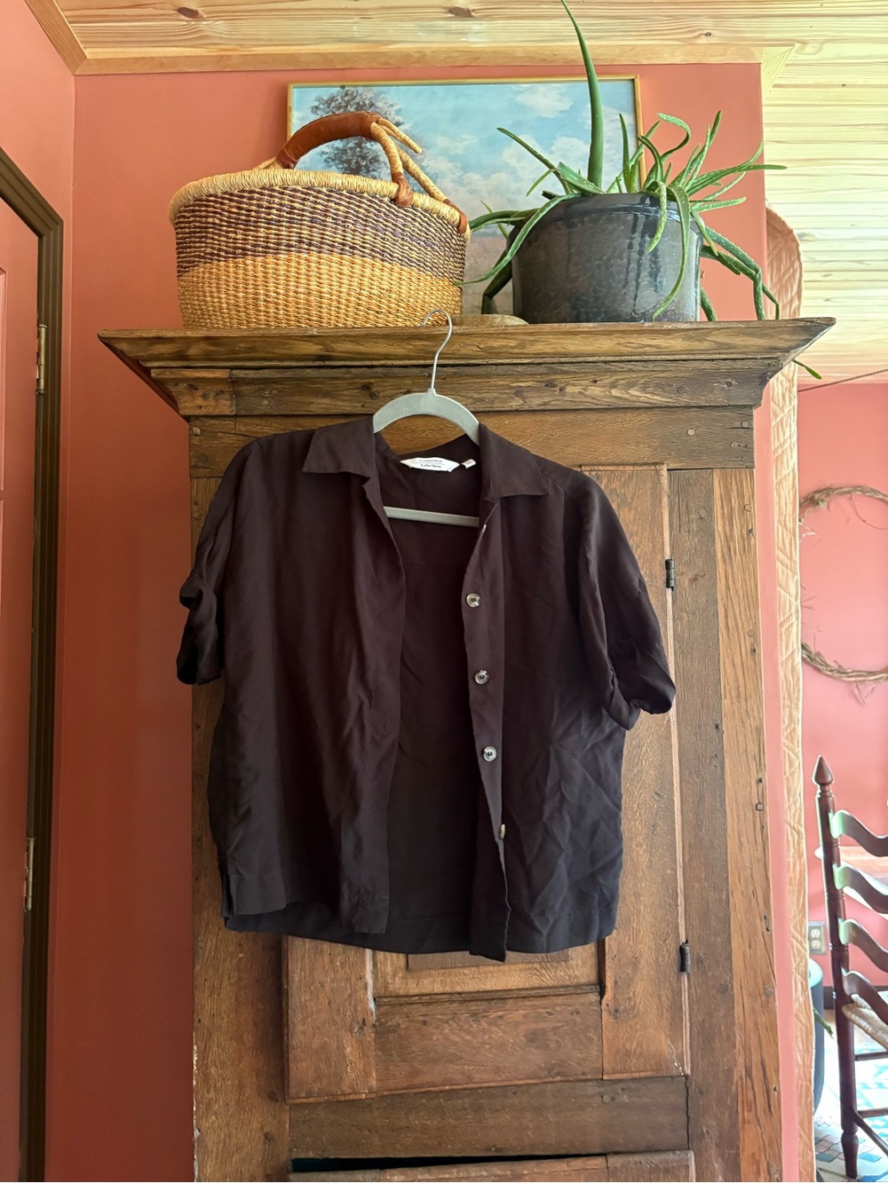 & Other Stories Black Button Down Shirt